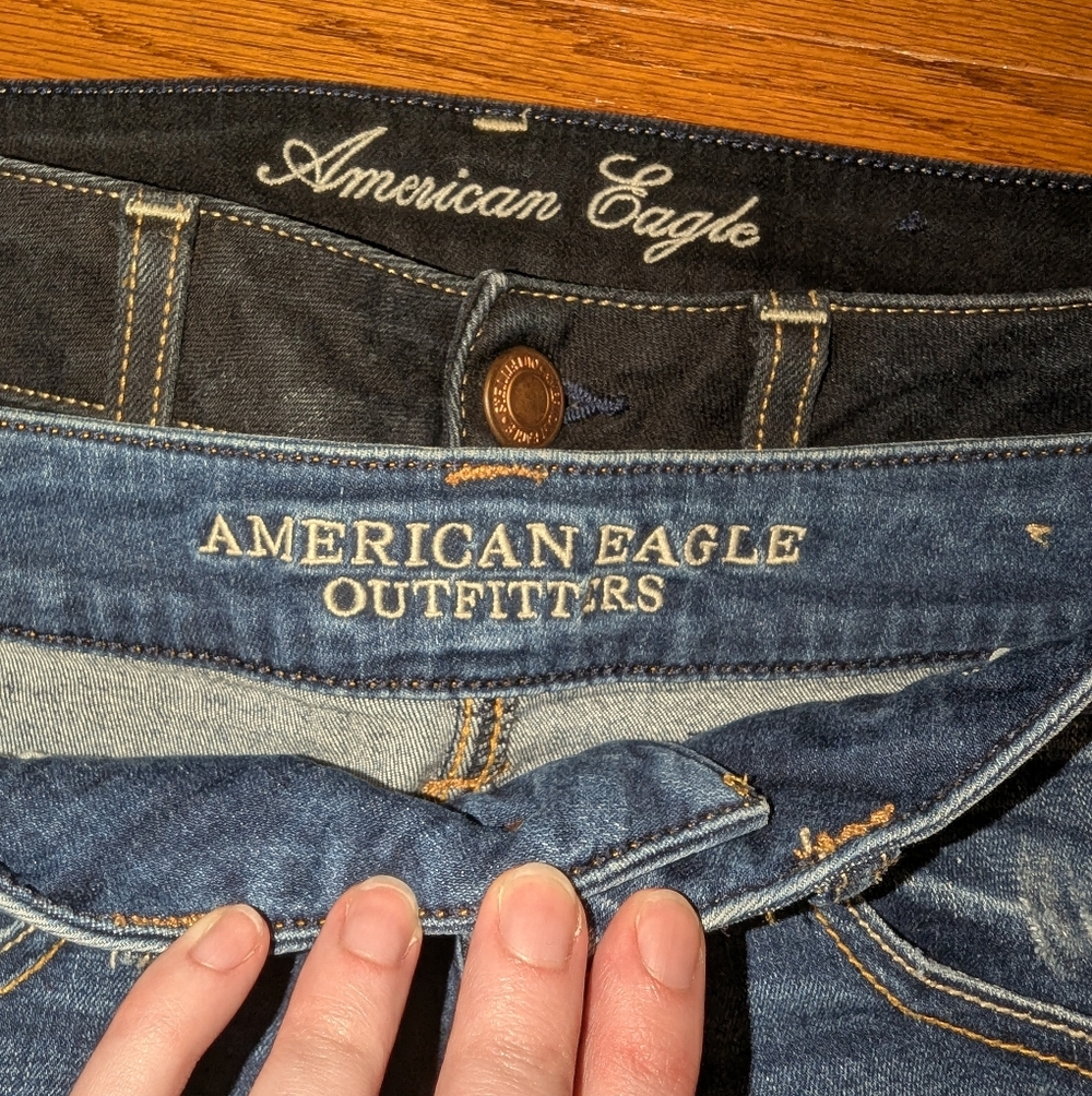 American Eagle jean shorts bundle - low rise - size 4 - Distressed - Picture 4 of 14